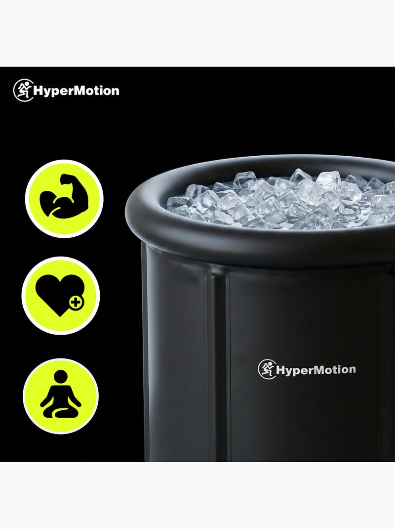 Bain de Glace Pliable pour Récupération Nylon et PVC 330 L Dim ø75x75 cm Noir - Kiabi