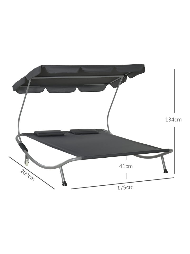 Bain de soleil 2 places design contemporain Gris - Kiabi