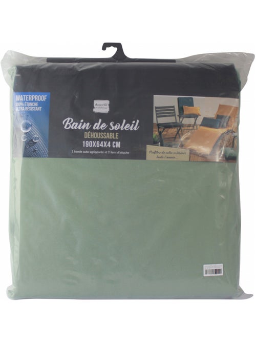 BAIN DE SOLEIL 65 x 190 x 4 CM EXTERIEUR SAUGE WATERPROOF - Kiabi BAIN DE SOLEIL 65 x 190 x 4 CM EXTERIEUR SAUGE WATERPROOF - Kiabi