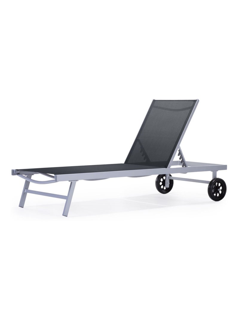 Bain de soleil Alu / Textilene Gris - Kiabi