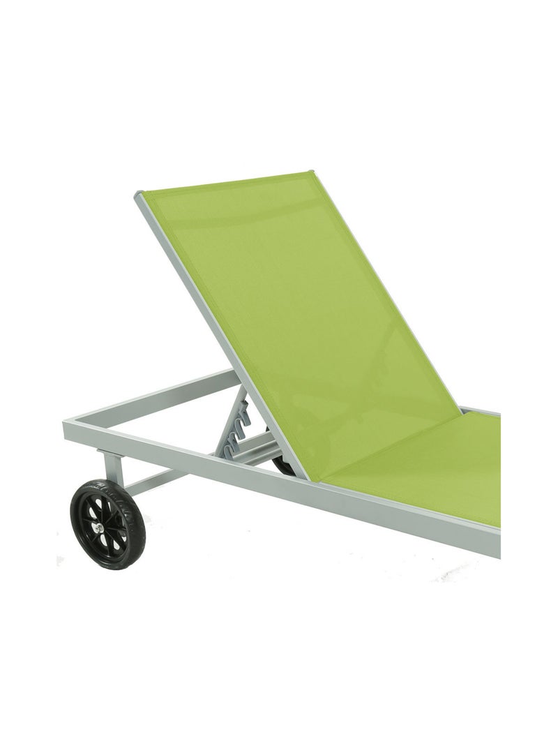 Bain de soleil Alu / Textilene Vert - Kiabi