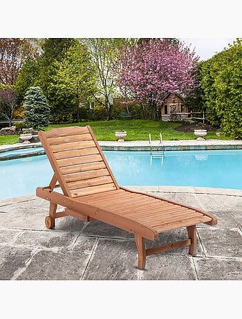 Bain de soleil dossier réglable roulettes