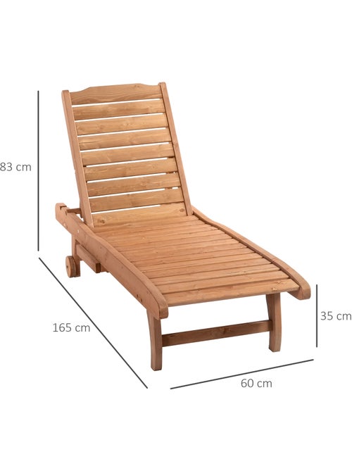 Bain de soleil dossier réglable roulettes - Kiabi