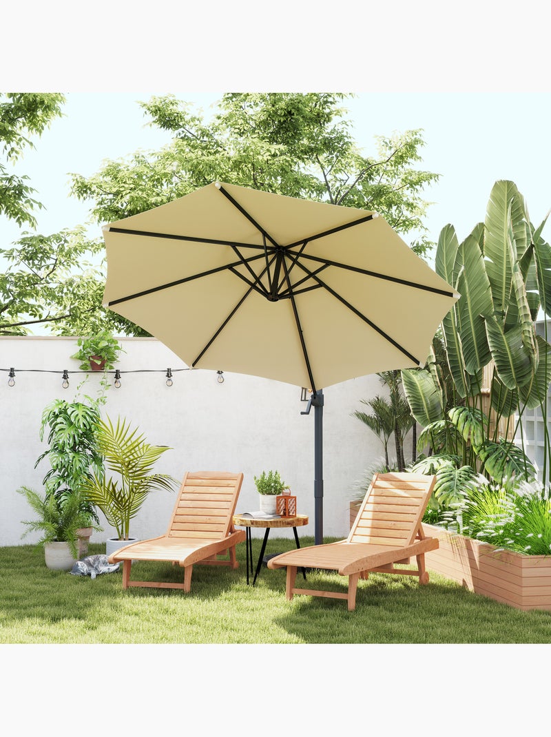 Bain de soleil dossier réglable roulettes Marron - Kiabi