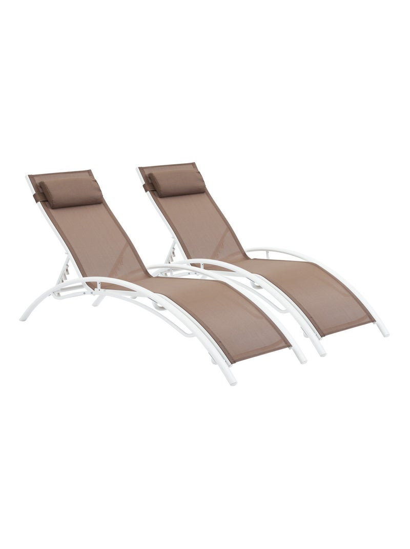 Bain de soleil en aluminium "Beauty" - Phoenix - Taupe - Lot de 2 Taupe - Kiabi