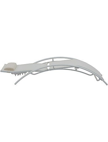 Lot de 2 bains de soleil en aluminium Beauty