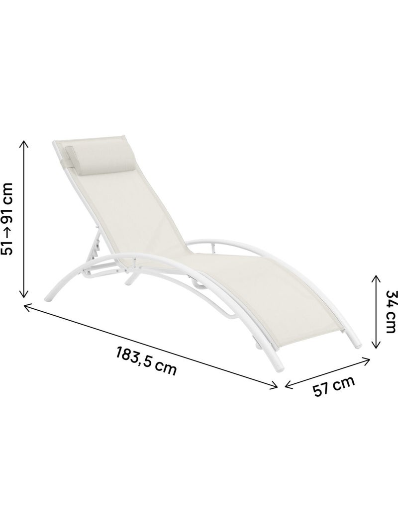 Bain de soleil en aluminium Ecru - Kiabi