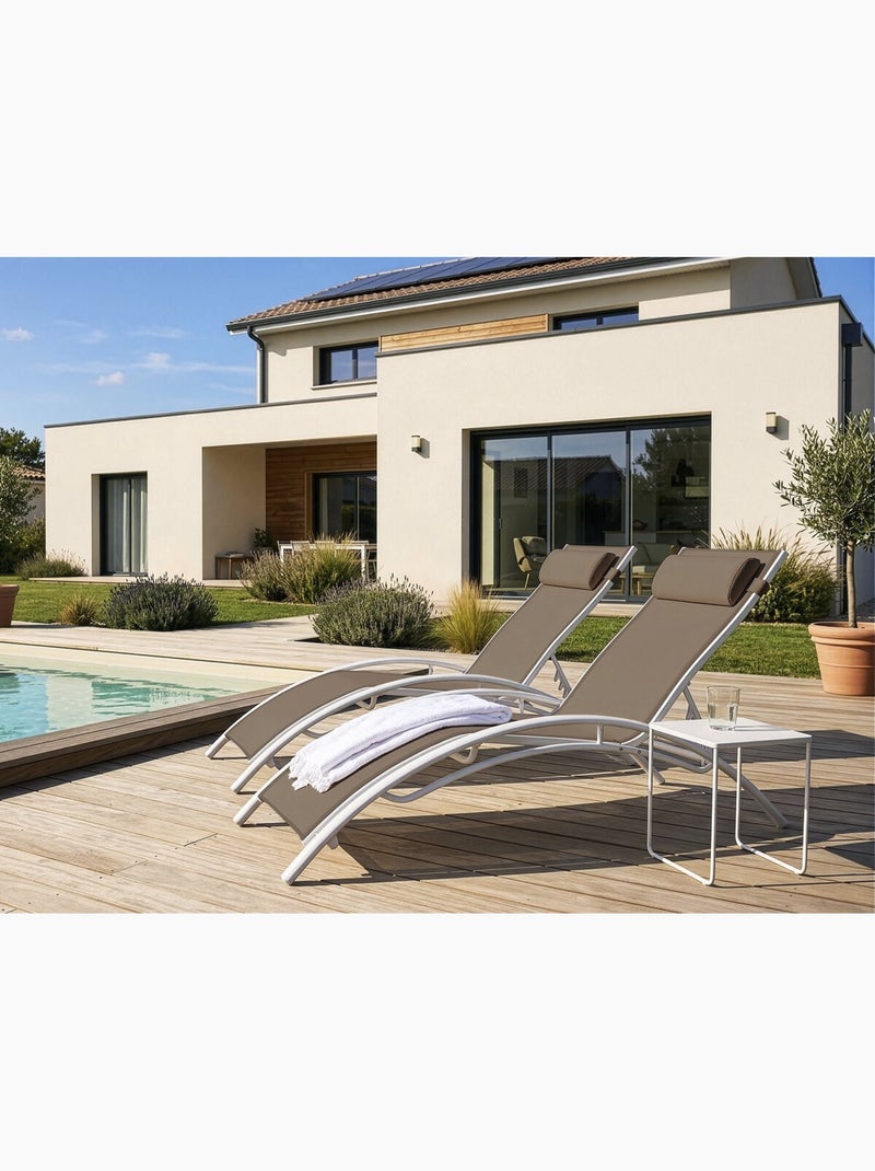 Bain de soleil en aluminium Taupe - Kiabi