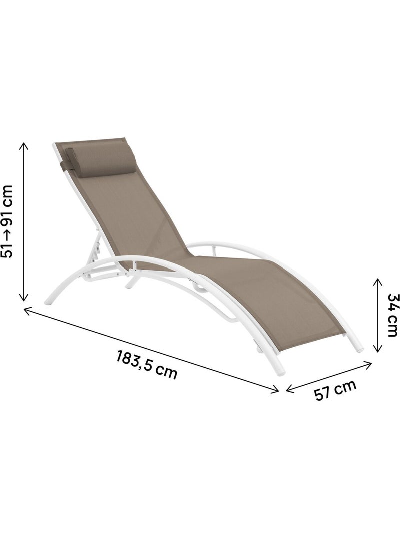 Bain de soleil en aluminium Taupe - Kiabi