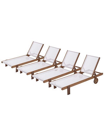 Bain de soleil en bois exotique