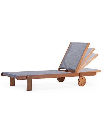 Bain de soleil en bois exotique