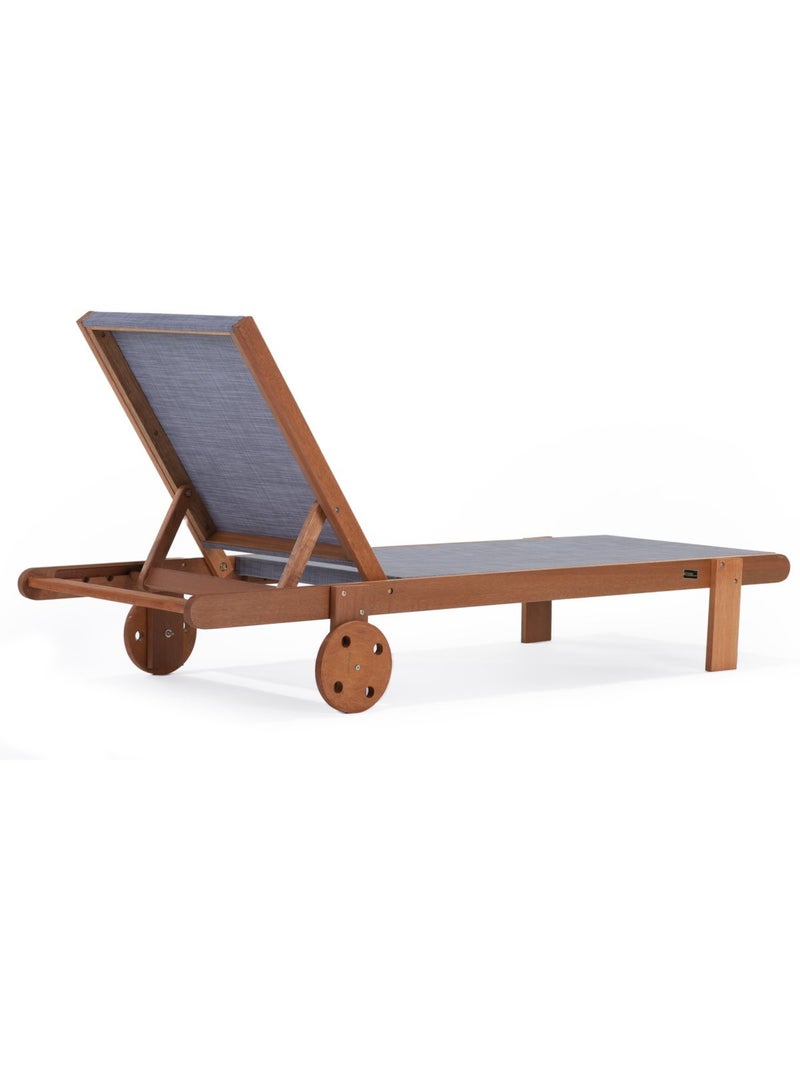 Bain de Soleil en bois exotique Gris - Kiabi