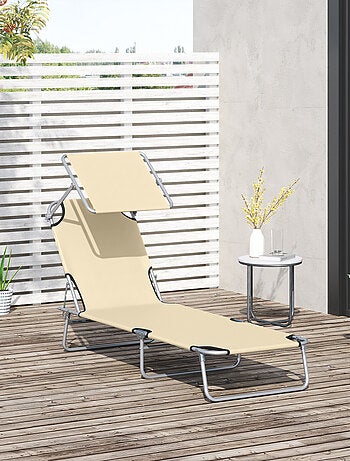 Bain de soleil pliable avec ombrelle SUNZWEET