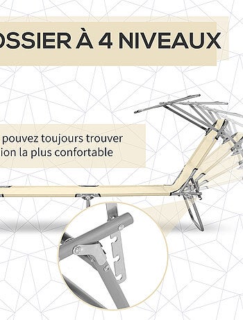 Bain de soleil pliable avec ombrelle SUNZWEET