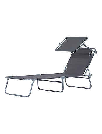 Bain de soleil pliable avec ombrelle SUNZWEET