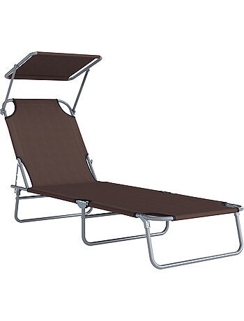 Bain de soleil pliable avec ombrelle SUNZWEET