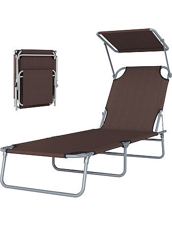 Bain de soleil pliable avec ombrelle SUNZWEET