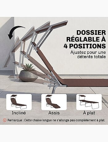 Bain de soleil pliable avec ombrelle SUNZWEET