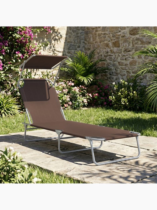 Bain de soleil pliable avec ombrelle SUNZWEET - Kiabi
