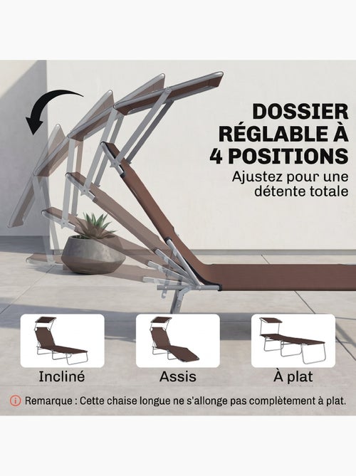 Bain de soleil pliable avec ombrelle SUNZWEET - Kiabi