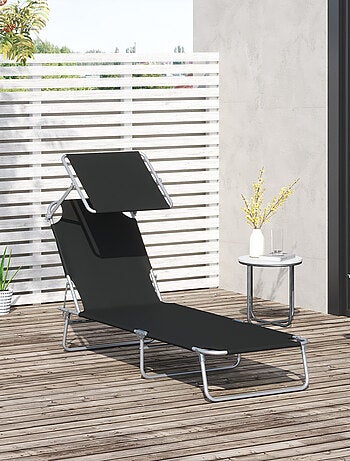 Bain de soleil pliable avec ombrelle SUNZWEET