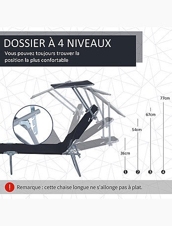 Bain de soleil pliable avec ombrelle SUNZWEET