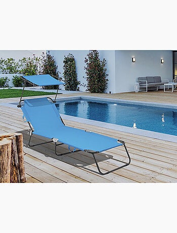 Bain de soleil pliable "Lazy" - Avec pare soleil