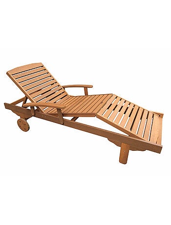 Bain de soleil pliant en bois exotique