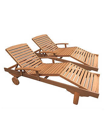 Bain de soleil pliant en bois exotique