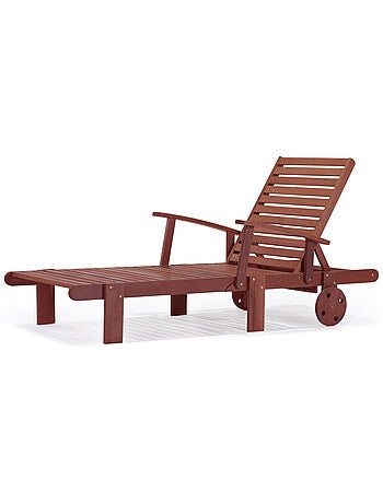 Bain de soleil pliant en bois exotique