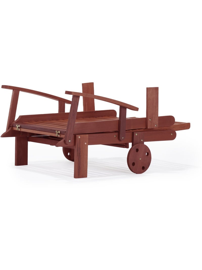 Bain de soleil pliant en bois exotique Marron - Kiabi