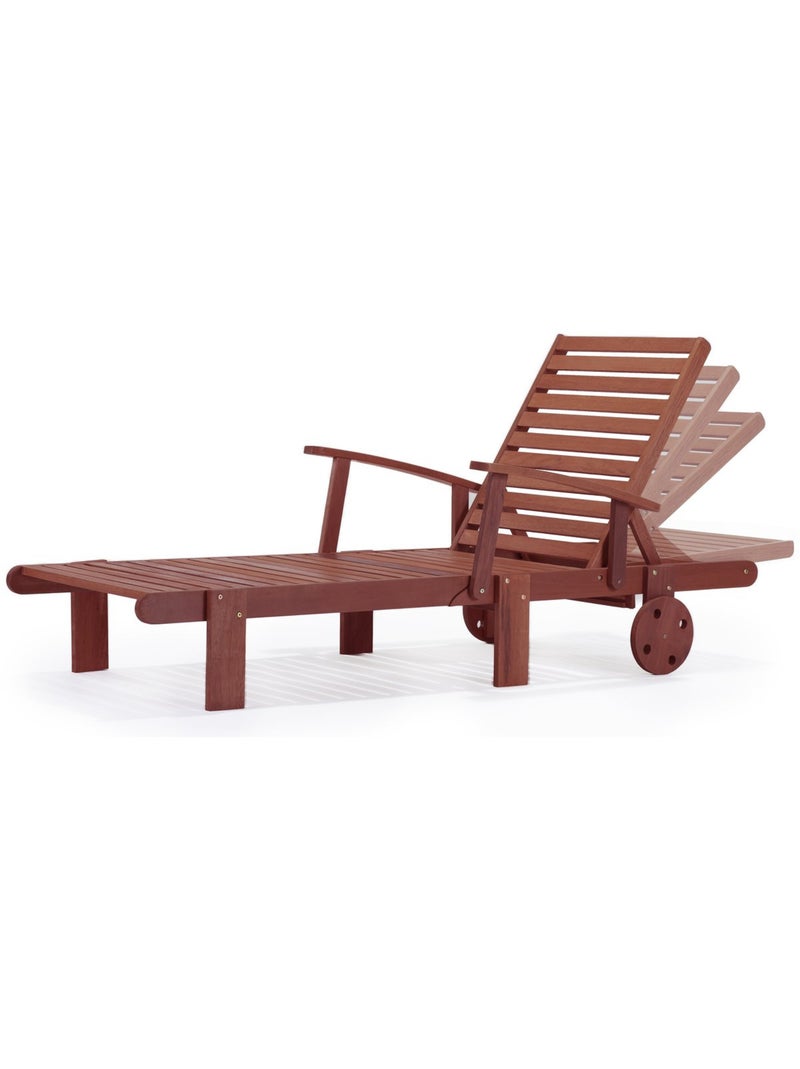 Bain de soleil pliant en bois exotique Marron - Kiabi