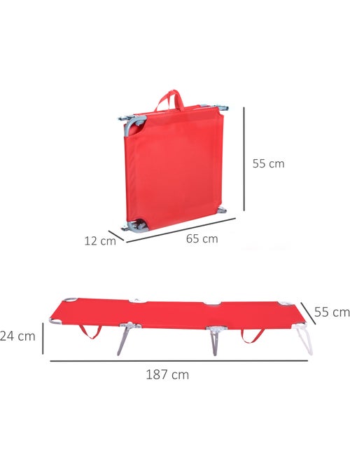 Bain de soleil transat pliable dossier - Kiabi