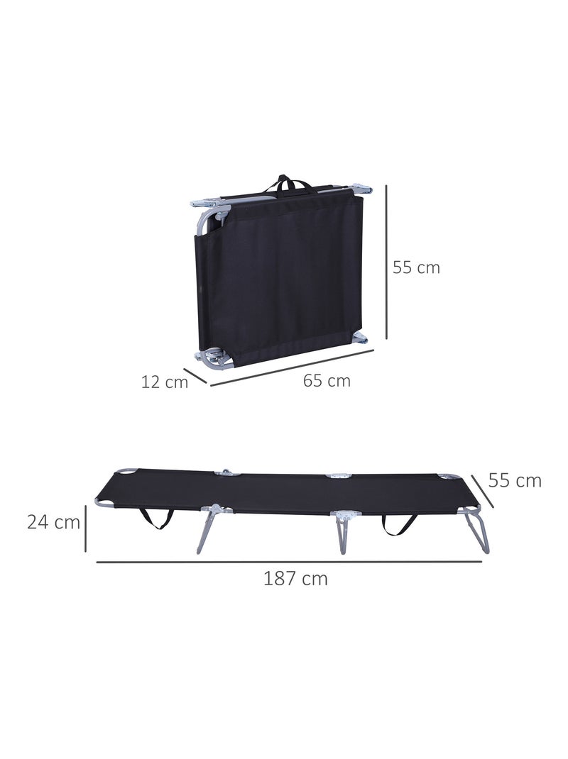 Bain de soleil transat pliable Noir - Kiabi