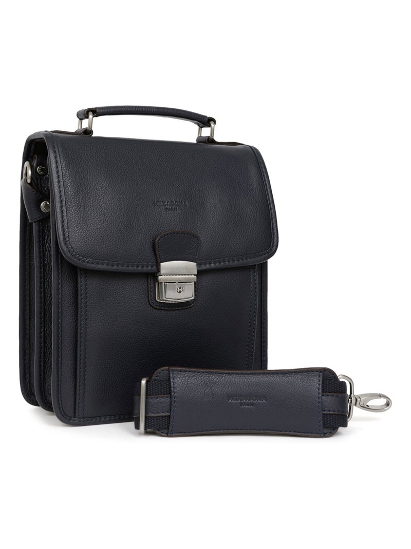 Baisenville  Cuir CONFORT Bleu marine - Kiabi