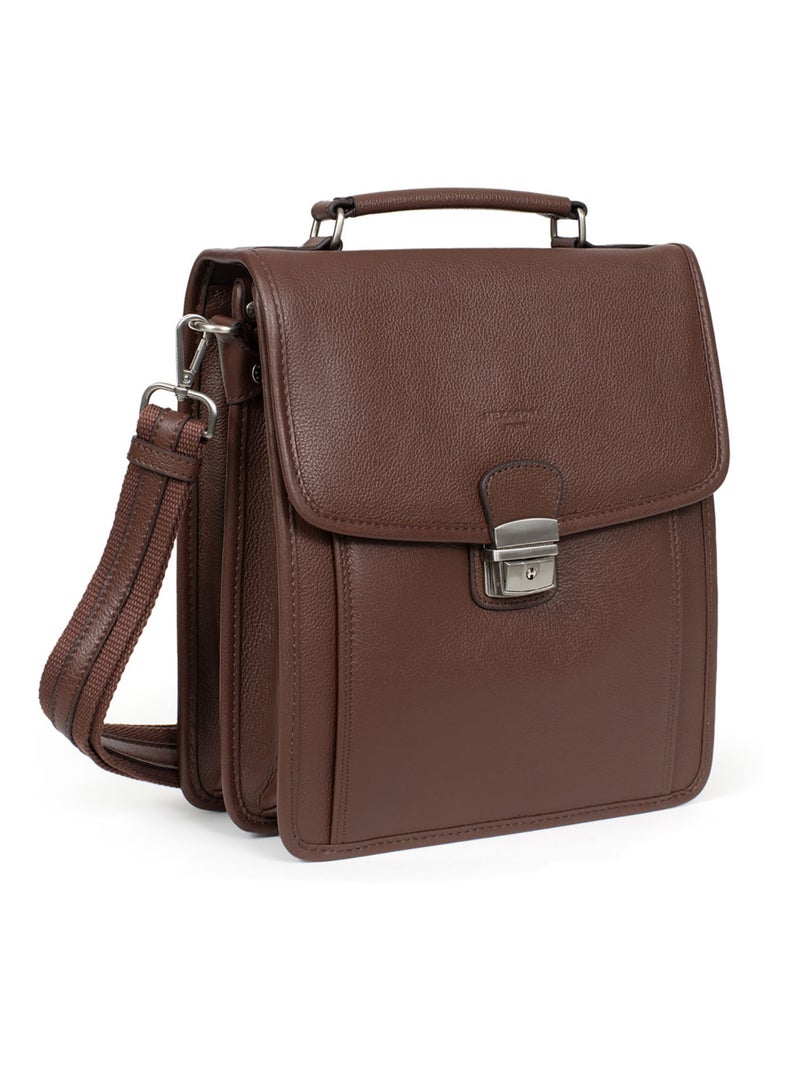 Baisenville  cuir confort hexagona Marron chocolat - Kiabi