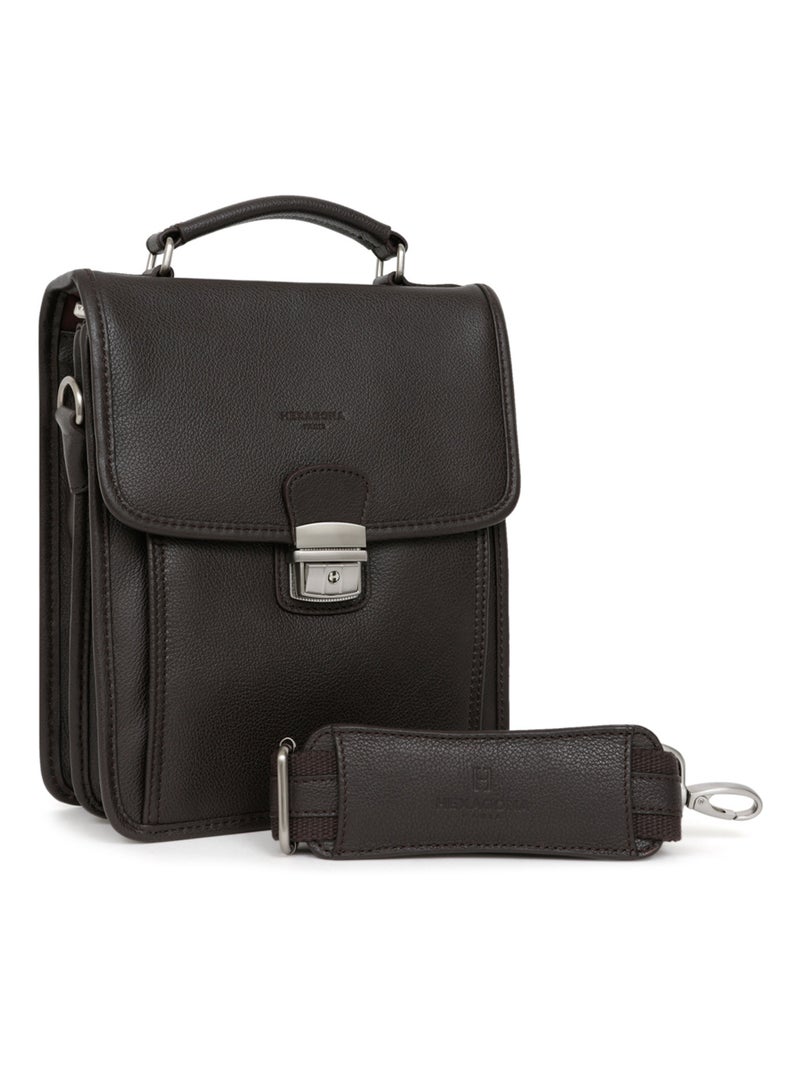 Baisenville  cuir confort hexagona Marron foncé - Kiabi
