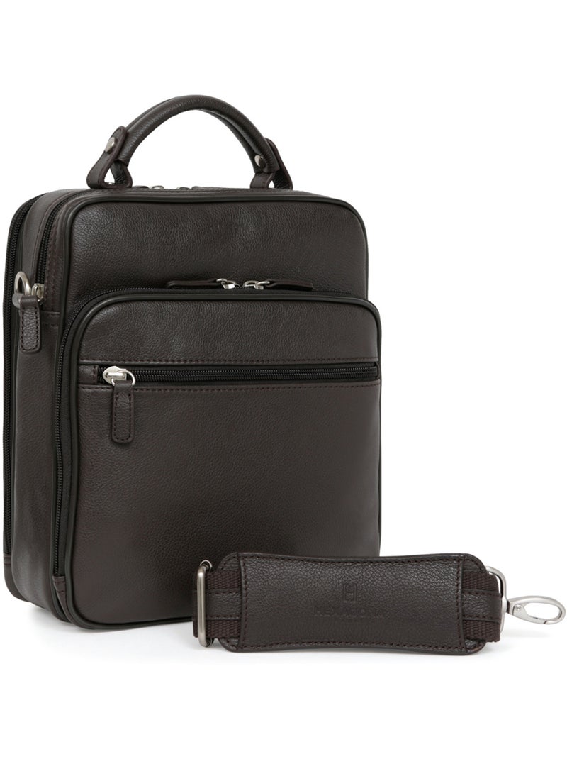 Baisenville  cuir confort hexagona Marron foncé - Kiabi