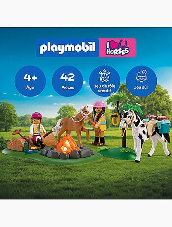 Balade A Cheval Et Feu De Camp - Playmobil