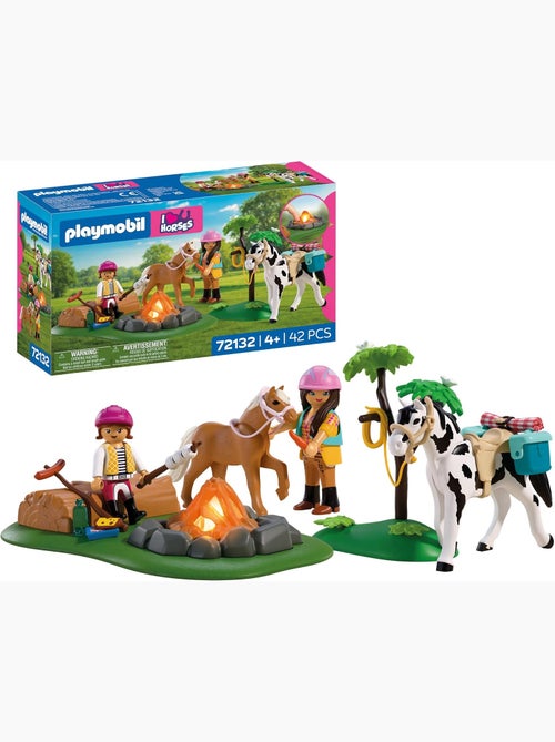 Balade A Cheval Et Feu De Camp - Playmobil - Kiabi