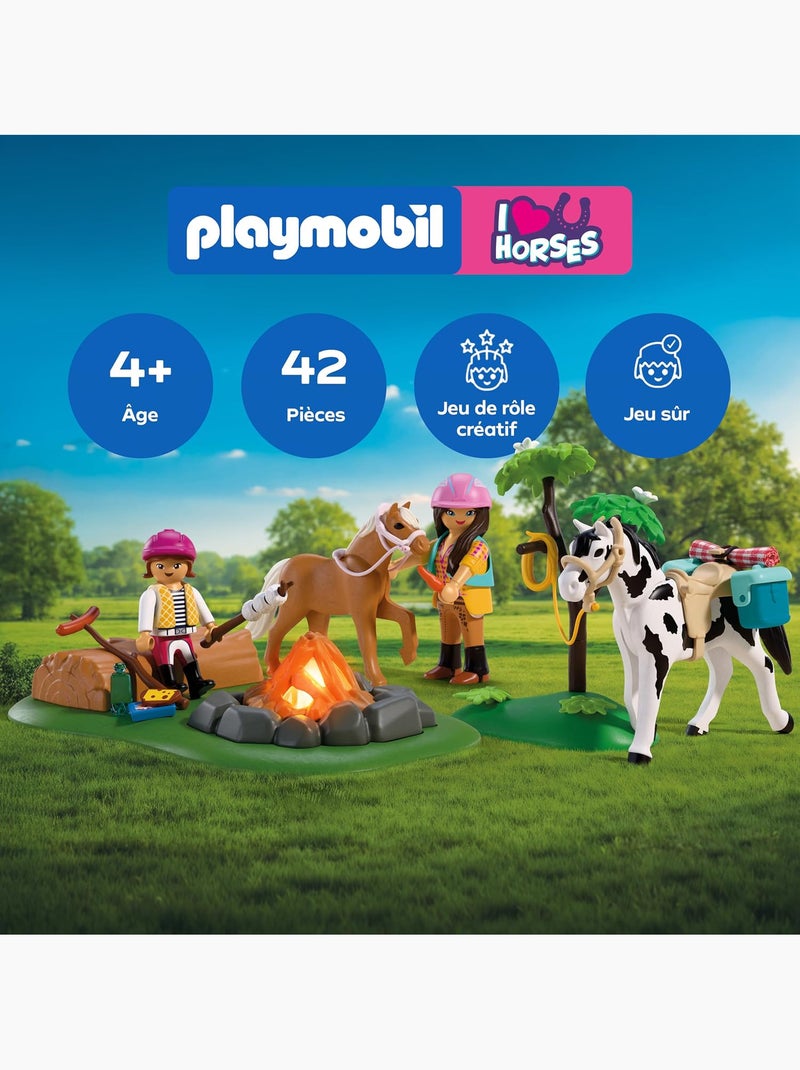 Balade A Cheval Et Feu De Camp - Playmobil N/A - Kiabi
