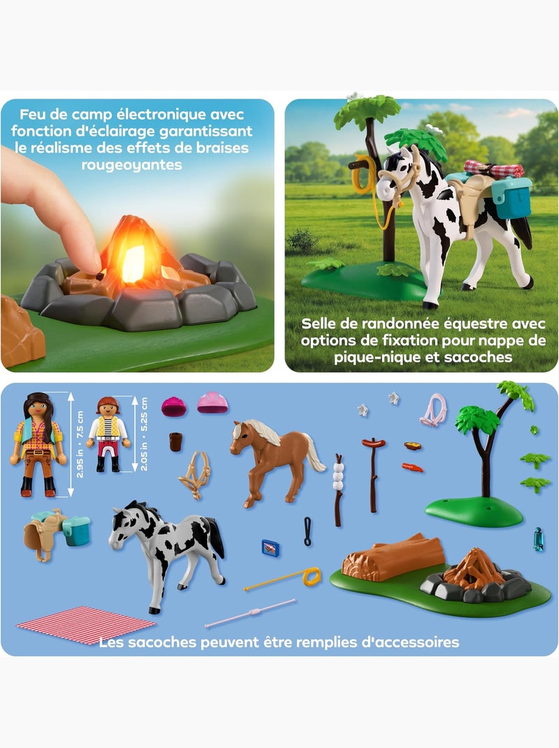 Balade A Cheval Et Feu De Camp - Playmobil N/A - Kiabi