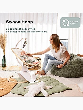 Balancelle bébé multifonctions et arche de jeux swoon hoop, sand 'babymoov'