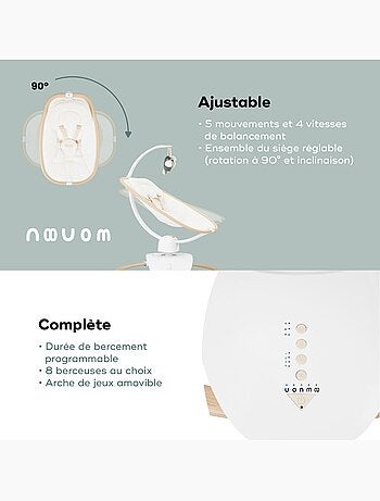 Balancelle bébé multifonctions et arche de jeux swoon hoop, sand 'babymoov'