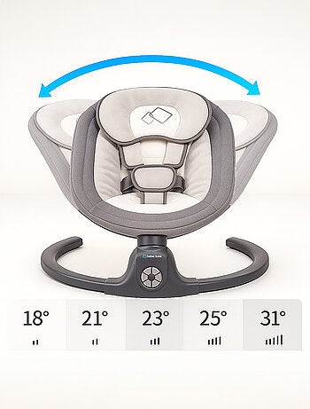 Balancelle bébé /transat électrique connécté Alphaavec capote + moustiquaire