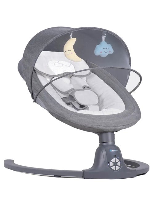 Balancelle bébé /transat électrique connécté AVA  avec capote + moustiquaire - Kiabi