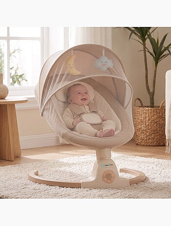 Balancelle bébé /transat électrique connéctée AVA avec capote + moustiquaire