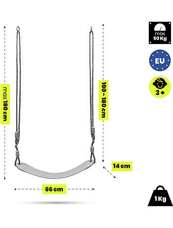 Balancelle de jardin HyperMotion avec siège EVA réglable pour enfant