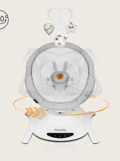 Balancelle Électrique 360° LIONELO Bella -  Léger - 12 mélodies - 6 modes - Télécommande - Kiabi