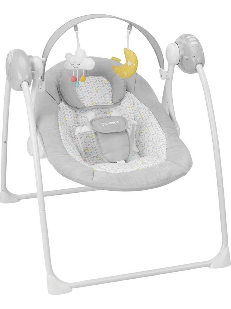 Balancelle Electrique Bébé Candy - Arche de jeux inclus - Berceuses 'Badabulle' Gris clair - Kiabi